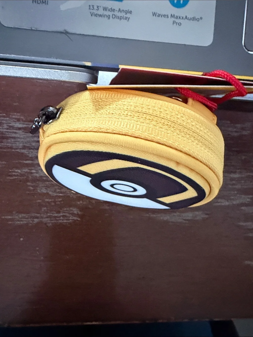 Pokemon x Target pokeball Yellow bag charm with Red Cord NWT rare collectible